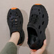 
An Shangfen hole shoes men's summer wear odor-proof and non-slip outdoor driving fishing and hiking beach sandals sports slippers men's black 43 positive size (inner length 265mm)