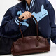 Coach Empire Carryall 34 Brand Logo Reißverschluss Verschluss verglaste Lederhandtasche Umhängetasche alte Version - Glasurbeutel (Bag + Staubbeutel)