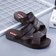 Huilirui [Vietnam Rubber] Korean version of non-slip casual men's sandals comfortable and durable dad's shoes men's sandals new in summer 698 black (anti-slip upgraded version) 39 (suitable for 38)