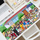 Langer Maus-Pad-Pad Crayon Shin-Shirt's Extra-Large Computer Desk Pad Hochwertige Tastaturpolster schmutziger und waschbarer ZZ2694/Schienbein-Schienbein-Shirt [90 cm*40 cm dick 4mm]