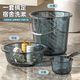 Household plastic bucket thickened large water storage bucket student dormitory bath laundry portable bucket transparent laundry bucket blue through-water scoop