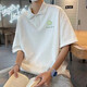 森马（Semir）美式重磅翻领polo衫男短袖夏季ins潮牌潮流休闲宽松半袖体恤上衣 【3899-舞狮】黑色 3XL 170-190斤