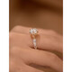 QUAMER rose rabbit inlaid moissanite ring refers to feminine and good-looking hand jewelry, niche and versatile couple Mo rose rabbit ring