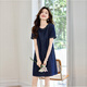 
Ehangy light luxury brand dress for women 2025 summer new high-end slim casual and fashionable short-sleeved straight skirt picture color L