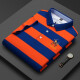 BUSEN ​​2025 SOMMER SOMMER NEUER MENDER MENSCHEN MEN MÄNNER PUSS COTTOR Kurzarm T-Shirt Slim Business Revers Strip Base Shirt 3882 Green M.