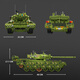 
Shantou Lincun Military Tank 2024 new building blocks for boys assembled toys building blocks armored vehicles for children New Year gifts Remote control + APP mode 99A type remote control tank 1105
