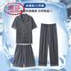 
LangSha Summer Pajamas 2025 New Men's Ice Silk Ice Silk Silk Short Sleeve Trousers Men's Summer Three-Piece Household Clothing 14904+K15904 L