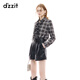 DZZIT【刘浩存同款】地素衬衫2025秋季复古荷叶边格纹上衣女3J3D5153F 深灰色 M