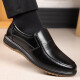 
Leather shoes men's toe layer cowhide business formal wear casual beef tendon sole genuine leather soft sole new style non-slip dad shoes black z-7029 39