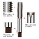 Il jiagong manège à main tap twister alliage en alliage renforcé acier rond manuel plaque à outils à clé [1 paiement 2 pack] m24 robinet à main dl3524