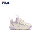 FILA children's sports shoes 2025 autumn new baby Velcro toddler shoes for boys and girls, light lavender purple/milk white-LG 26 inner length 16.0cm