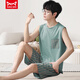 Cat Man (MiiOW) Pajamas Men's Vest Summer Modal Thin Suit Men's Home Clothes Sleeveless Jin Jin is equal to 0.5 kg, plus size two-piece set -12027 Modal Suit L Recommended 100-140 Jin Jin is equal to 0.5 kg