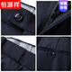 Hengyuanxiang Spring and Autumn Chinese Style Chinese Stand Collar Suit Mao Suit Men's Middle-aged Slim Tang Suit Men's Middle-aged Dad's Suit Pure Navy Blue Style 165A 110-126Jin Jin is equal to 0.5 kg