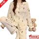 Zuqt Spring Neues Falten-Stoff Frauen-Pyjamas niedlicher Polka Dot Mickey Langarm Dünne kleine Haushaltskleidung Set Großhandel Set KK3527# M [Vorgeschlagen 80-100jin [Jin gleich 0,5 kg]]