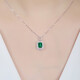 HEEKAIYI Emerald Necklace for Women 18k Gold Diamond Pendant Chinese Valentine's Day Birthday Gift for Wife and Girlfriend Selected 1 Carat/Emerald/Certificate Guaranteed