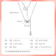 BOC Yijin pt950 Acacia platinum necklace, clavicle chain, platinum pendant, birthday and Valentine's Day gift for girlfriend and wife, platinum acacia set chain, weighing about 6.5g