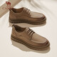Camel (Camel) Retro British Trute British Tray Low Top Business Casual Cuero Zapatos para hombres G14A836627 Caki 40