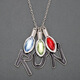 Collier de bijoux périphérique des cerfs et oranges étranges