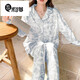 
Mikeshan Chinese Valentine's Battle Robe Light Luxury Class A Maternal and Baby Grade Pure Cotton Summer Thin Confinement Suit Pregnant Women's Pajamas Postpartum Feeding and Breastfeeding Q04-A1047 (Full Cotton Set) M Size