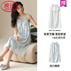 Langsha Pure Cotton Sling mit Brustpolster-Schlinge Nachthemd für Frauen in Sommer-Freizeitkleidung kann einen dünnen sexy Mädchen-Pyjamas-Rock Yzl-QM6623 m tragen [Empfohlen 80-100jin [Jin gleich 0,5 kg]]