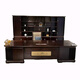 New Chinese style solid wood office desk boss desk North American black walnut modern light luxury chairman's office executive desk 2.0m boss desk (ash wood)