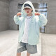 Boys' Summer Thin Sun Protection Clothing Jacket 2025 New Big Children's Summer Sun Protection Clothing Top Handsome Boys Trendy Green 160 cm