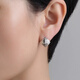 Ming brand jewelry platinum earrings Pt950 white gold Qiguang earrings BFH0139 platinum earrings about 1.97 grams