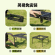 HQZ Outdoor IGT Camping-Tisch Ultra-Licht-Eisen-Mesh Multifunktionsklapper Camping Table Stuhl Set tragbare Klapptabelle 9898 Feuertisch + Innentisch + Doppelschicht-Stoffbeutel