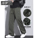JEEP SPIRIT吉普美式潮牌工装裤子男宽松直筒伞兵裤2025夏季薄款运动冲锋休闲 9856-军绿色 M 【商家】90~110斤