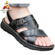 Vogelscheuche (mexikanisch) [echtes Kuhwahnsinns] Top -Layer -Kowide Dicke Sohle Massage Sandalen Echte Leder -Sommer -Männer Sandalen Freizeitbraun 9928 [Top -Schicht Cowhide + Massageboden] 38