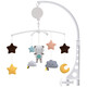 Camino de la cama infantil y para niños pequeños Niños de la cama de 0 a 1 año Camino giratoria Campana para bebés Confort de tela de juguete Estilo de mapache