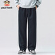 Big Mouth Monkey (Paul Frank) Pantalones para hombres Capacidades pesadas para hombres Autumn Autumn Marca de moda suelta pantalones casuales Pantalones de hombres Sport Pants Black XL