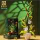 LEGO (LEGO) OSMANTHUS LILAC Bouquet assemblé Blocs de construction Phalaenopsis Girls Series Bonsai Decoration Ornements Toyments Cadeaux 2677 Éclairage + sac en papier