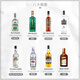 Aobeck Tequila Diy Cocktail Set Whisky Wodka Brandy Gin Rum Wein Kombination acht Basiswein 8 Flaschen