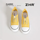 
ZHR canvas shoes for women classic student board shoes for women thick sole one foot sporty breathable women's shoes CS129 yellow 39