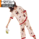 Pajama nuevo modal para mujeres en verano algodón puro puro algodón de manga corta pantalones recortados de verano se puede usar en el traje de hogar de dibujos animados para el hogar de primavera 679 Barbie Bear traje D M Women 75-95 Jin [Jin equivale a 0.5 kg]