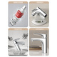 
Jiumu Bathroom Brass Basin Faucet Household Basin Washing Basin Washing Core Basin Hot and Cold Water Faucet [Bright Silver] Zinc Alloy Minimalist Basin Faucet 3271