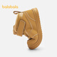Balabala children's shoes children's sneakers for boys and girls toddler shoes 2025 autumn and winter high-top shoes plus velvet anti-slip 209425144209