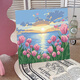 Wei Ci Digital Huile Painting DIY ROSE ROSE PEINTURE D'HUILE EN PEMENT POUR LE ROSE COLORAGE FORMES MAINS SOIR SOL