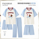 Hanziduo Cartoon Dachshund Hunde Drei-teilig Paar Pyjamas Frauen Sommer kurzärmelige Shorts Frühling und Herbst reine Baumwollhose Herrenhauskleidung Z3879 Herreneis Seidenstil L.