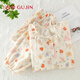 Gujin 25 ans Pyjama féminin de nouveau coton pur pour les femmes Confort des pantalons à manches longues pour vêtements de plein air