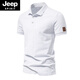 JEEP SPIRIT美式复古珠地棉男士polo.衫纯色休闲商务通勤短袖T恤夏季半袖翻领 紫色(AQ新691) M M(100-120斤)