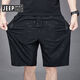 JEEP SPIRIT Jeep five-quarter pants men's summer ice silk thin quick-drying breathable casual loose plus size sports shorts beach 7029 black M 80-100Jin Jin equals 0.5 kg