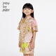 Jnby by JNBY Jiangnan Buyi children's clothing cotton poplin short-sleeved shirt H-type loose printed summer boys and girls 1P4211530 690/miscellaneous pink random pattern 160 cm