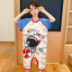 Pyjamas en une pièce pour enfants Disney Summer Summer mince à manches courtes coton pur dinosaure bébé Anti-Kick Quilt Home Clothing 9928-Danzai Taille 6 [Hauteur 80-90 cm Poids 25-30 Taille