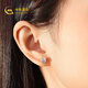 CHINA GOLD rhombus bead PT950 platinum earrings for women platinum ear piercing birthday gift for girlfriend and wife platinum weighs about 1.4g SF straight hair/branded gift box