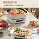 SUPOR electric hot pot, mandarin duck pot, grilled and shabu all-in-one hot pot special pot 6L household multi-functional cooking pot electric hot pot split barbecue pot with grill pan H60FC187AY