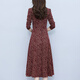 LISM [same style in the mall] high-end dress 2025 new long-sleeved wide-breasted dress with temperament and noble Mid-Autumn Festival, color, pocket M (95-104Jin[Jin equals 0.5 kg])
