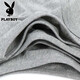 Playboy (PLAYBOY) Heavy simple pure cotton vest sleeveless T-shirt Hemp gray solid color vest loose 3-piece package] Gray + gray + white 3XL Recommended 150-170Jin [Jin equals 0.5 kg]