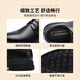 Huili official leather shoes men's summer breathable black formal shoes business men's shoes black 42